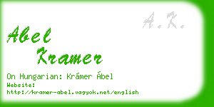 abel kramer business card