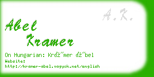 abel kramer business card